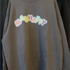 Madhappy Taupe Sweatshirt with Vibrant Logo